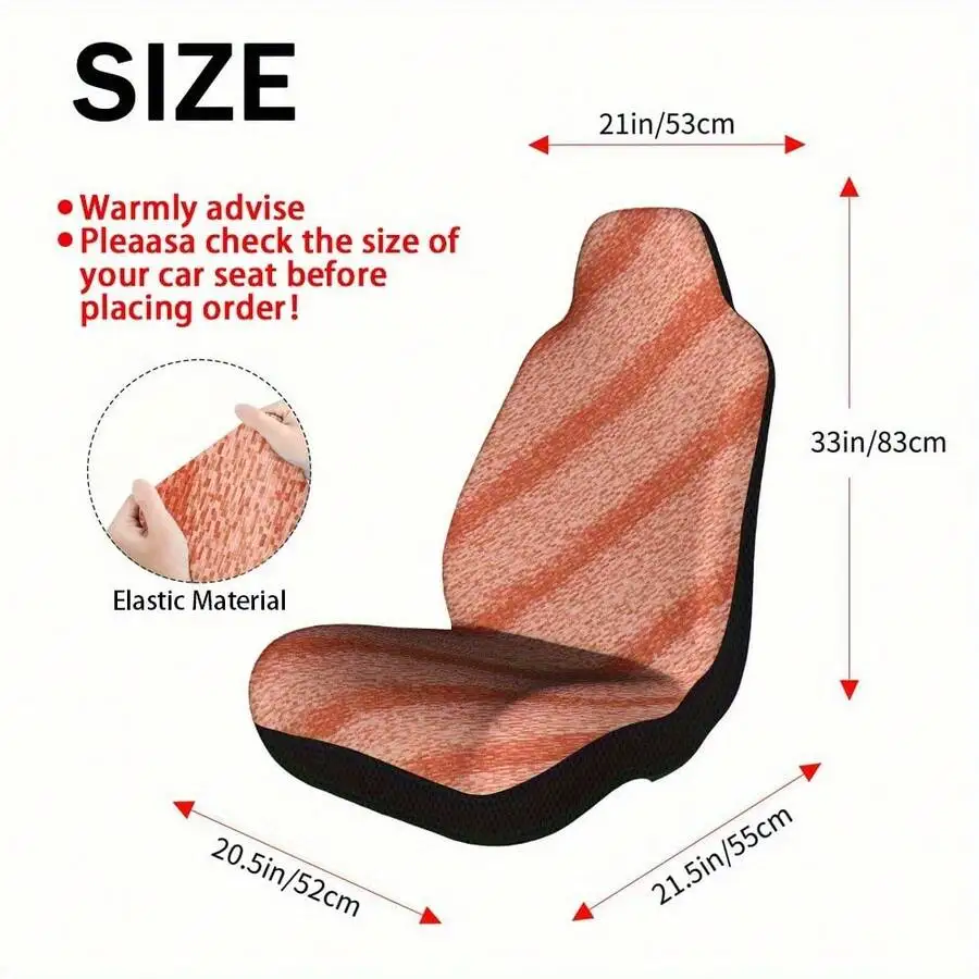 Universal Car Seat Cover With Diagonal Dotted Pattern For Front Seat SUV Sedan