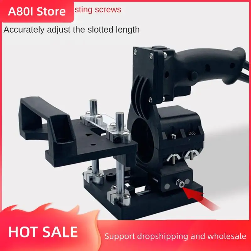 

A80I 2-In-1 Invisible Fastener Opening Punching Locator Black Nylon Trimming Machine Cabinet Board Side Hole Fixture