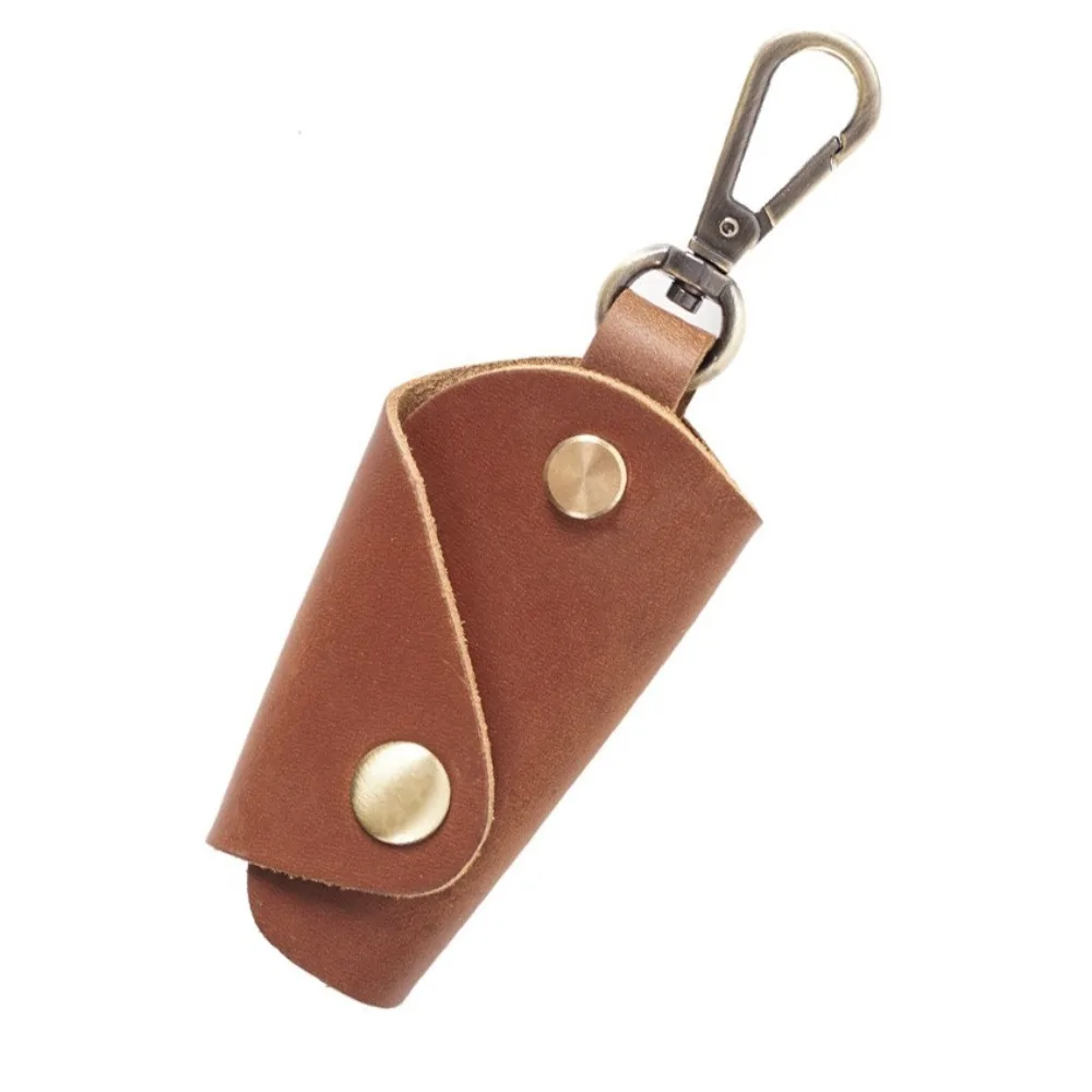 

Genuine Leather Mini Key Bag Minimalist Multifunctional Men Car Key Pouch High-end Portable Pocket Keychain Case Small Gifts
