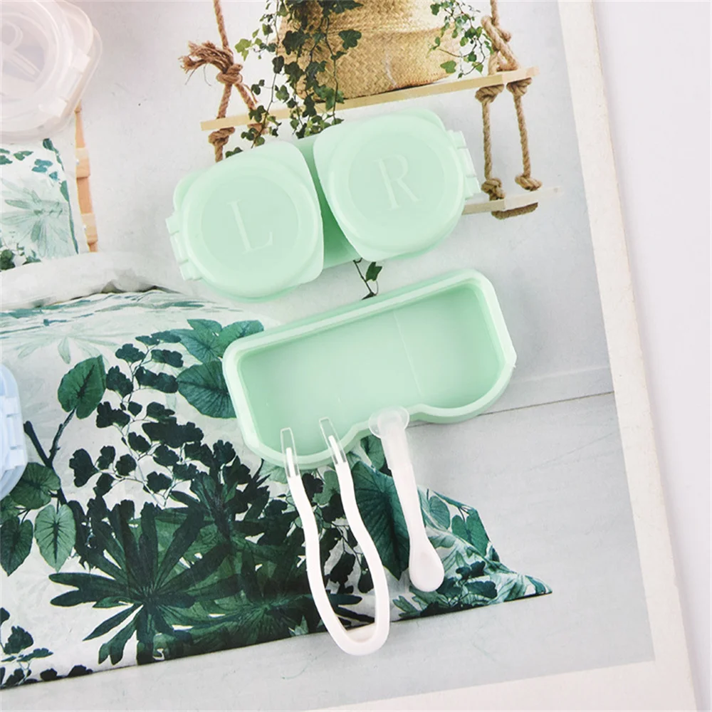 Care Box Accessories Placed Separately Macaron Color Contact Lens Box Glasses Case Mini Glasses Case Contact Lens Case Plastic