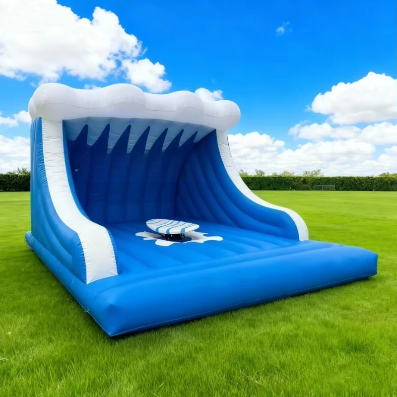 Customized PVC Inflatable Mechanical Surfboard Jumping Wave Surf Board Inflatable Surf Simulator For Amusement
