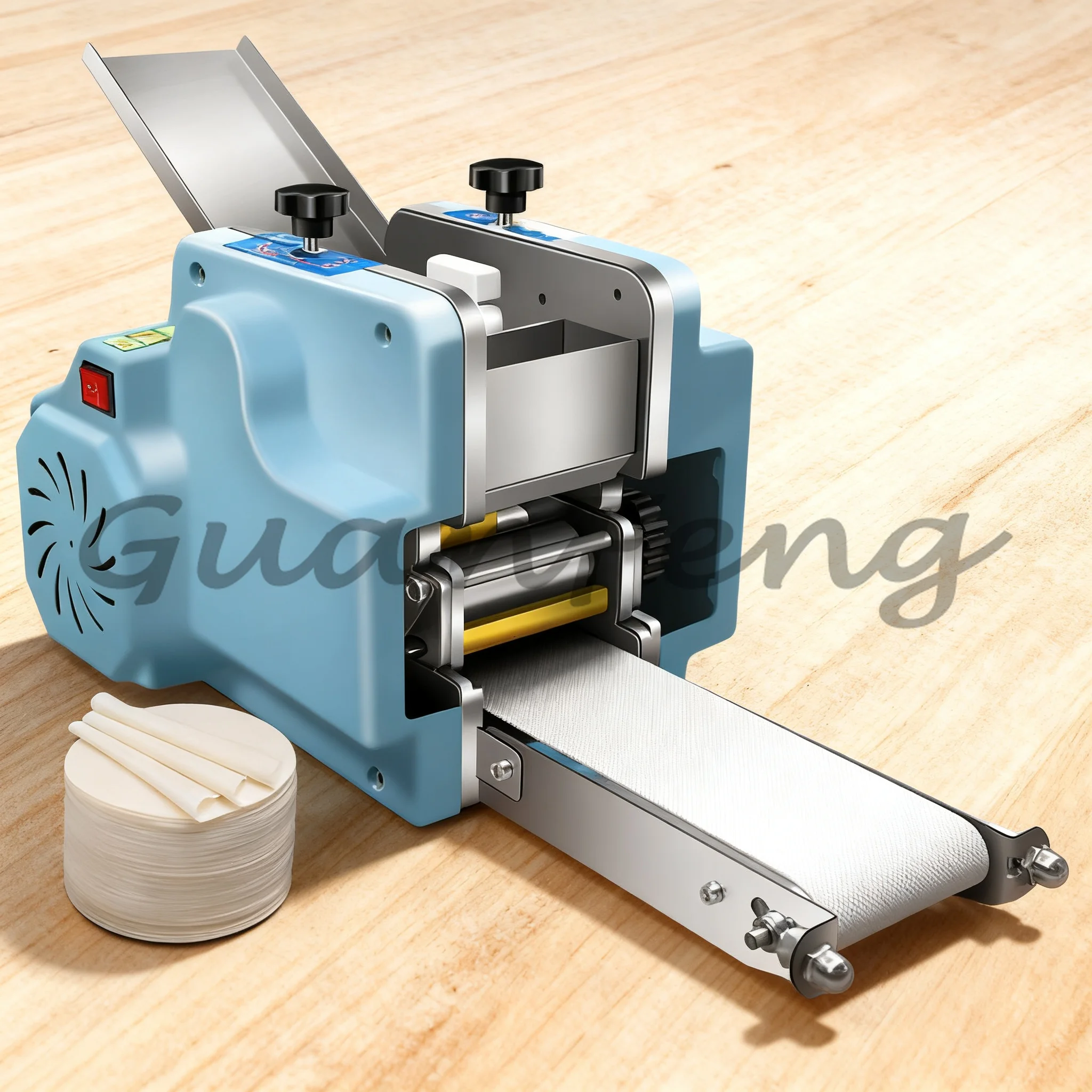 Fully Automatic Electric Wonton Dumpling Forming Machine, Desktop Integrated Unit with Noodle Press