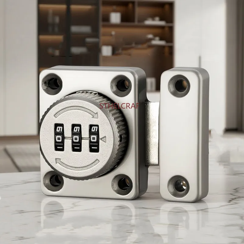 1PC No Drilling Required Bolt-type Password Lock Storage Cabinet Door Latch Furniture Hardware Mailbox Drawer Locks