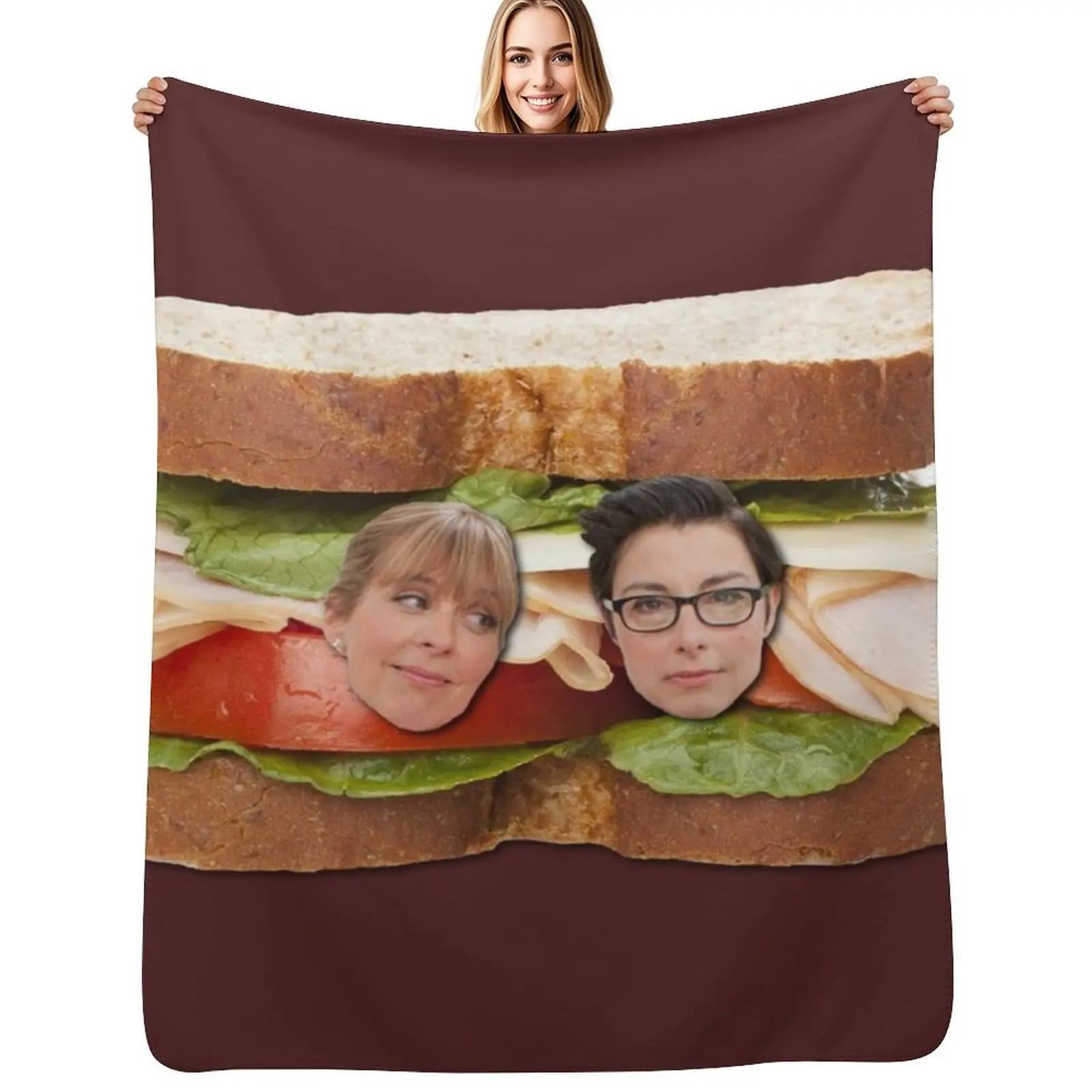 Mel and Sue Sandwich Throw Blanket cosplay anime Blankets For Baby Quilt Blankets For Sofas Flannel wednesday Blankets