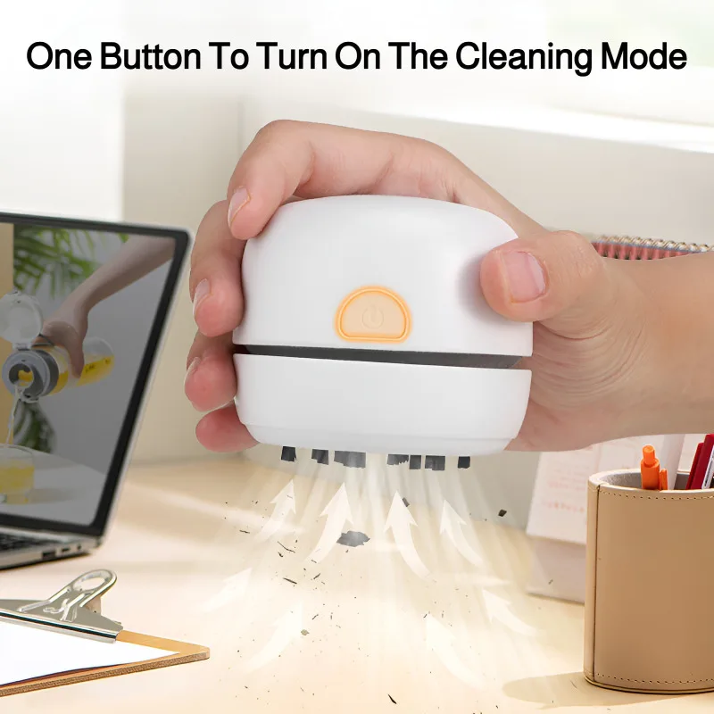 Desktop Cleaning Vacuum Cleaner Home Mini Portable Keyboard Silent Cleaner for Office Sofa Floor Study Desk Pencil Shavings