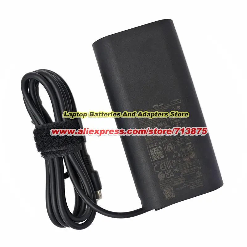 Genuine Type-C DA100PM220 LA100PM220 HA100PM220 Power Adapter USB-C 20V 5A 100W Charger for DELL Laptop Charger