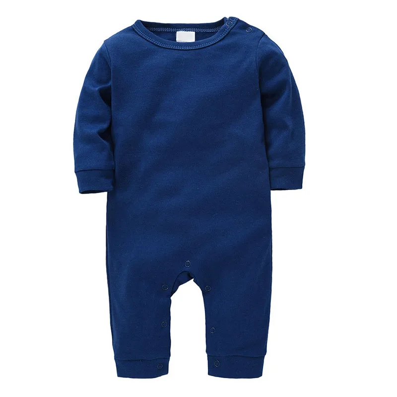 

Baby Autumn Jumpsuit One-Piece Long Sleeves Cotton Romper Newborn Girl Boy Navy Bodysuit Toddler Pajamas Sleepwear 6-9M Clothing