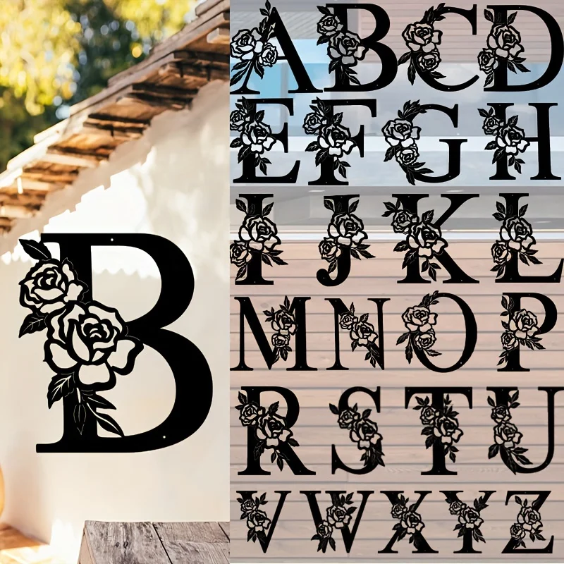 Farmhouse Metal Letter Monogram Hanging Porch Wedding Backdrop Decor
