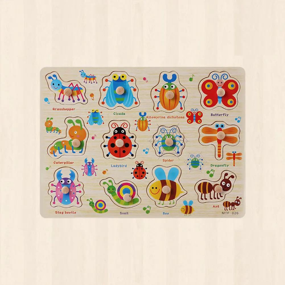 

Early Education Puzzle Baby Wood Toy Toddler Puzzles Cartoon Bamboo Educational