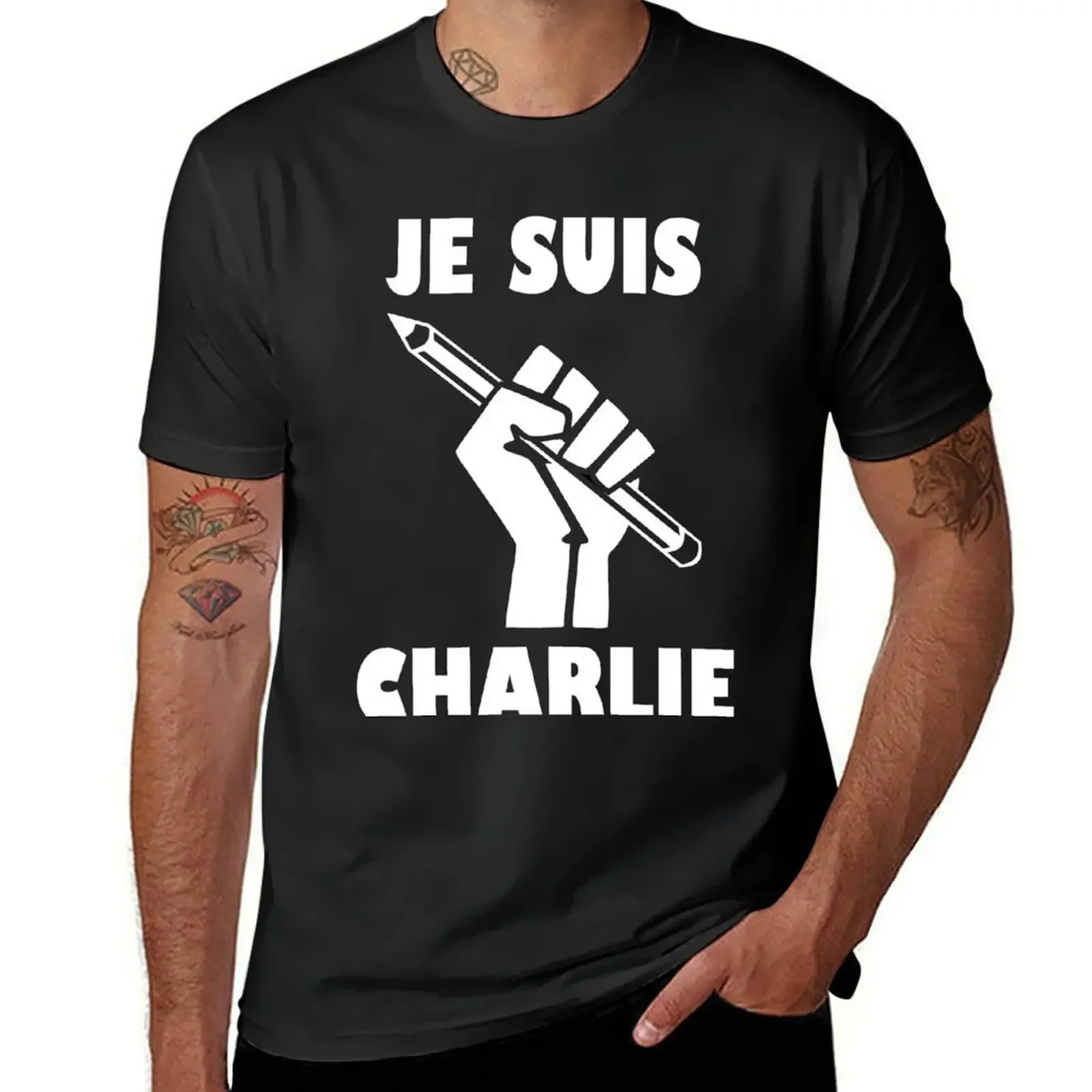 

JE SUIS CHARLIE T-Shirt quick-drying anime figures vintage clothes anime tshirt workout shirts for men