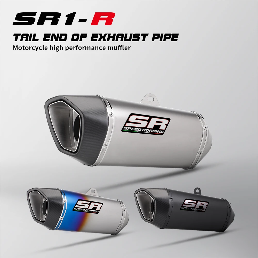 Universal for 60MM motorcycle stainless steel tailpipe muffler CBR650R GSX1300R GSXR S1000RR R1 R6 1200RS SR1-R