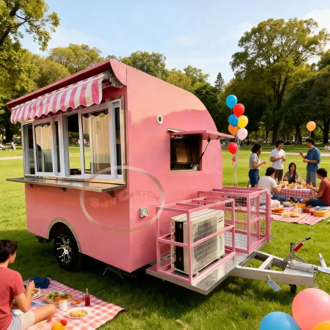 

Wholesale Custom-Sized Ice Cream Trucks Mobile Kitchen Carts Hot Dog Stands Food Trucks for Sale Various Designs