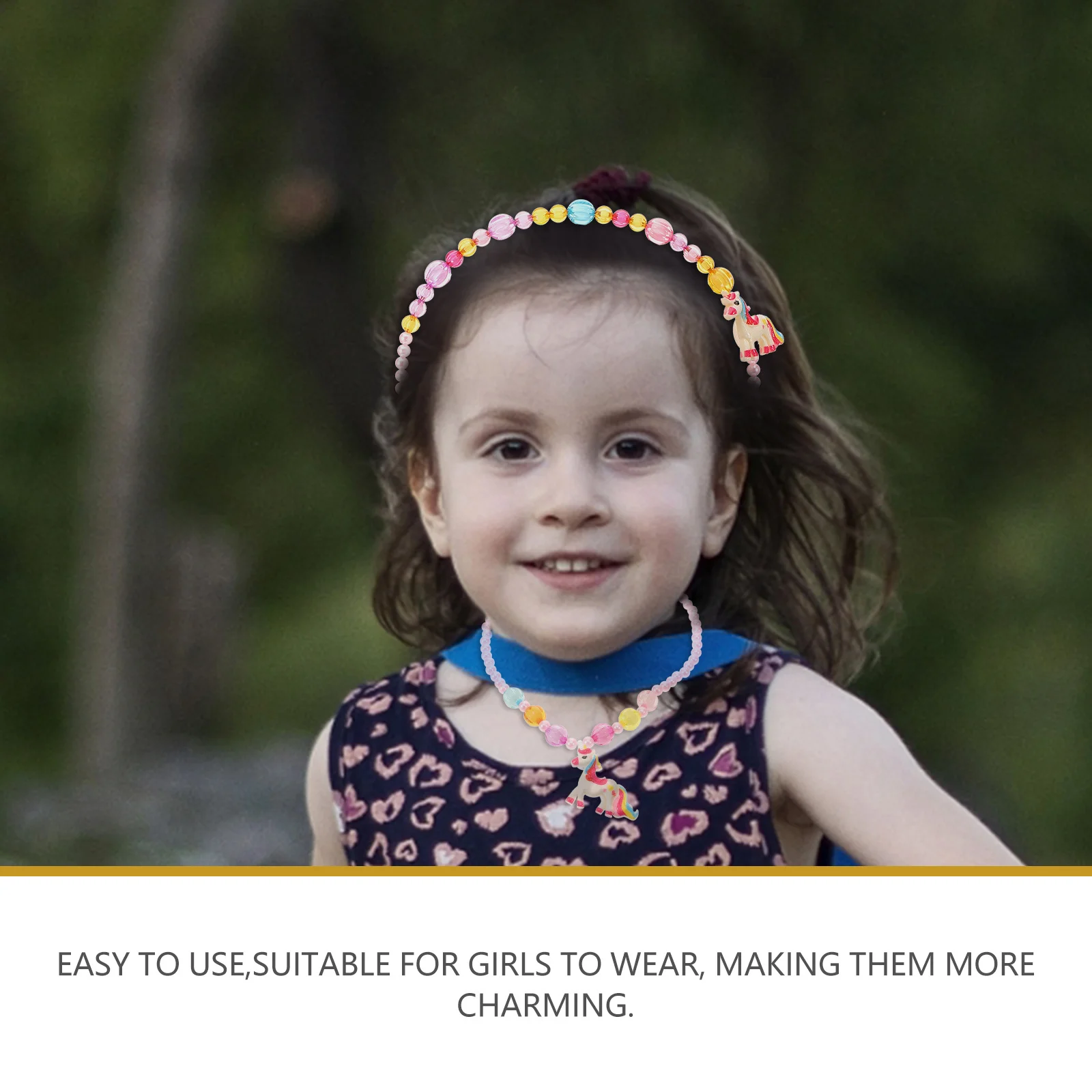 1 set 1 Set Kids Jewelry Set Plastic Gems Necklace Bracelet Earring For Toddler Girls Little Girl Gift Decorative Dress Up Shiny