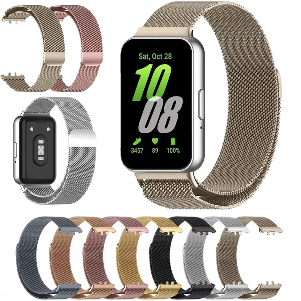 Correa milanesa de Metal para Samsung Galaxy Fit 3, pulsera de bucle magnético, accesorios para Samsung Galaxy Fit 3