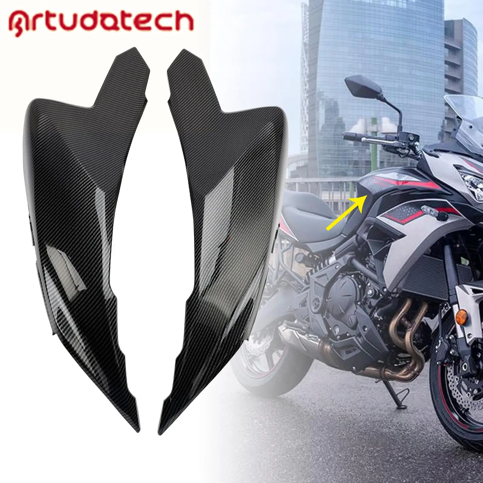 Tank Side Cover Panel Fairing Cowl for Kawasaki Versys 650 KLE650 2022-2024