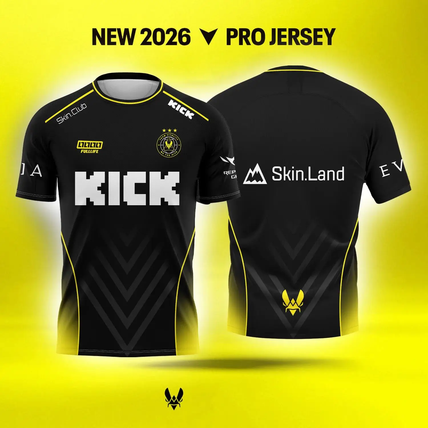2026 New TEAM vitality Esports Team Jersey Men and Women Summer Casual Short Sleeve for Gaming Enthusiasts