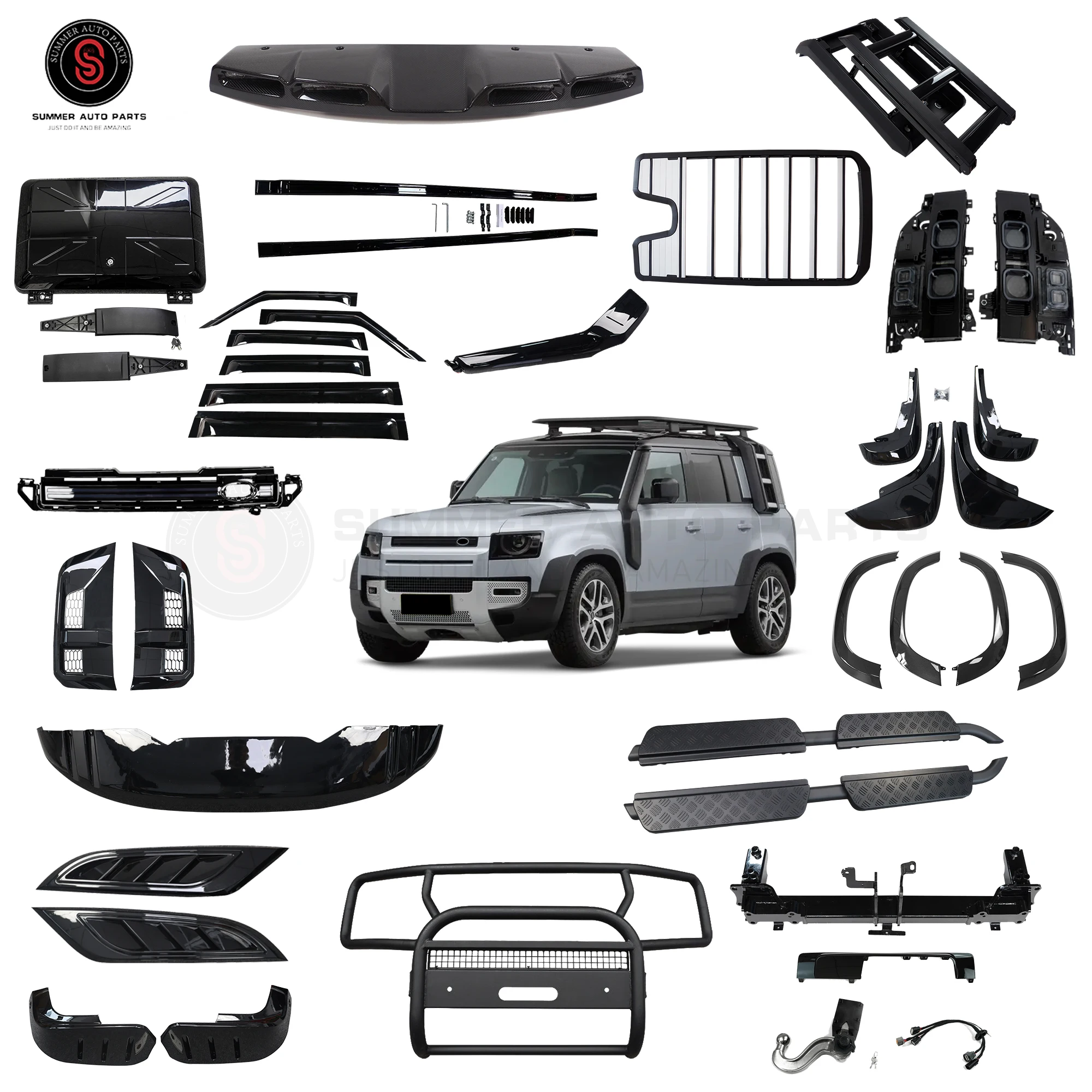 

Auto Parts Auto Parts Side Pedals Front Lip Body Kit Defender 110 Parts Car Bumper
