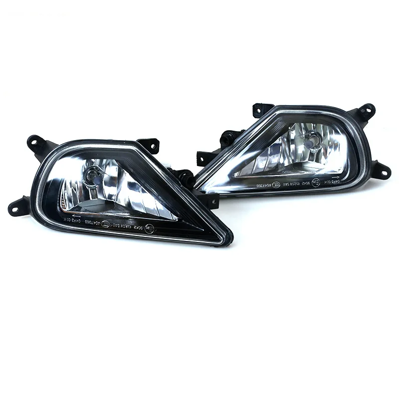 Lampu kabut mobil lampu kabut Bumper depan dengan bohlam kiri + kanan untuk Touareg 2016 2017 2018 7P6941700G 7P6941700G