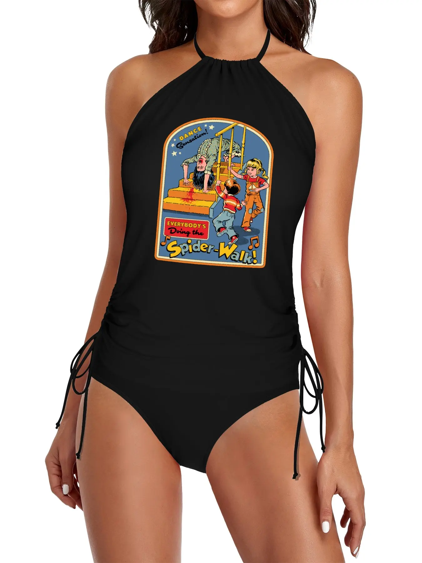 

Everybody's Doing the Spider-Walk! Split Swimsuit Set woman bathing suit Summer dress swimwear for women 2025
