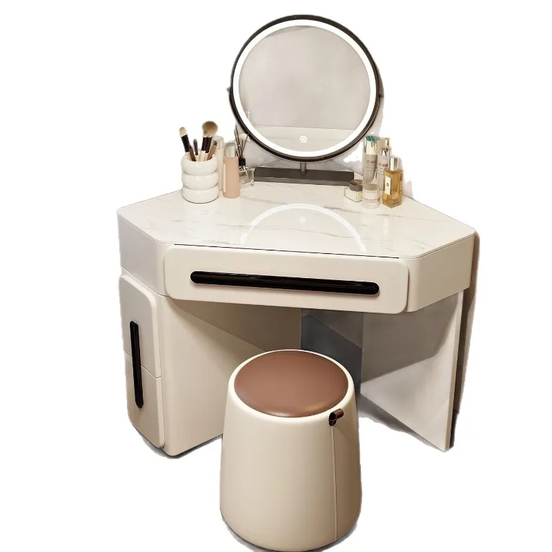 Triangular corner dresser storage cabinet integrated, master bedroom bedside corner corner makeup table