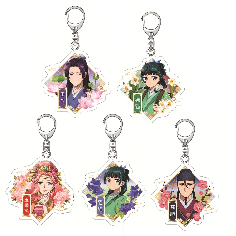 

Anime Acrylic Maomao Apothecary jewelry Maomao Jinshi Key Ring Keychain Cartoon Figure Bag Jewelry creative Badge Pendant Gifts
