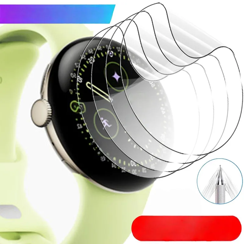 Para Google Pixel Watch4 45mm Pixel Watch 4 41mm Protector de hidrogel de TPU suave, película transparente HD, antiarañazos, resistente al aceite, burbuja