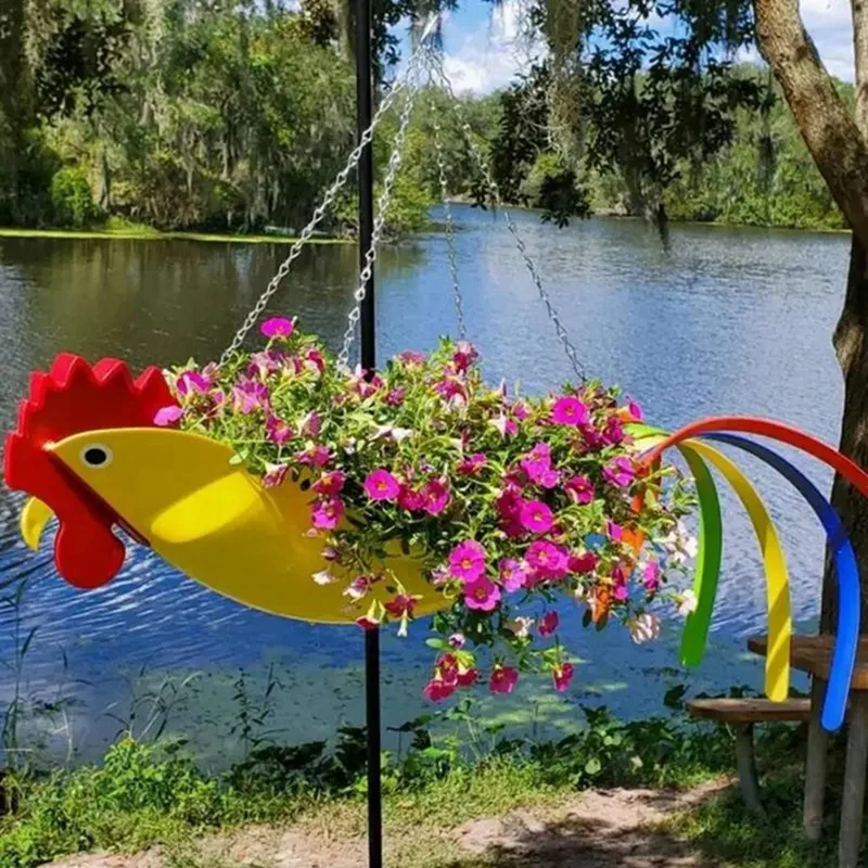 

Metal Flower Pot Exquisite Shape Colorful Flower Pot Hanging Planter Garden Decorative Flower Pots