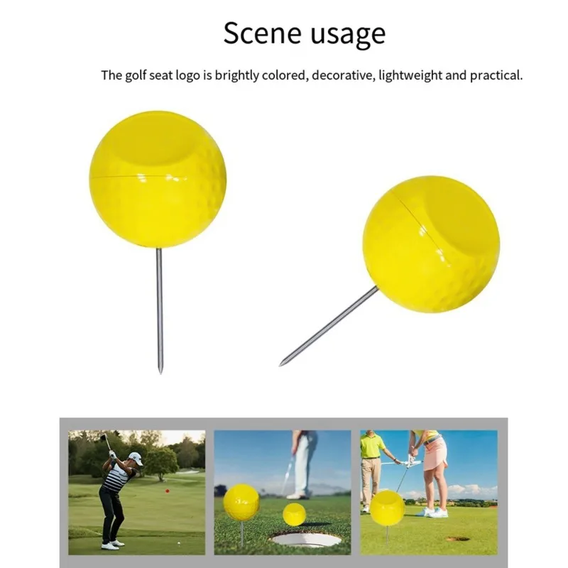 【SPECIAL】Golf Ball Marker Golden Supplies 2PCS Flight Tee Accessories Golf Course Tee Marker