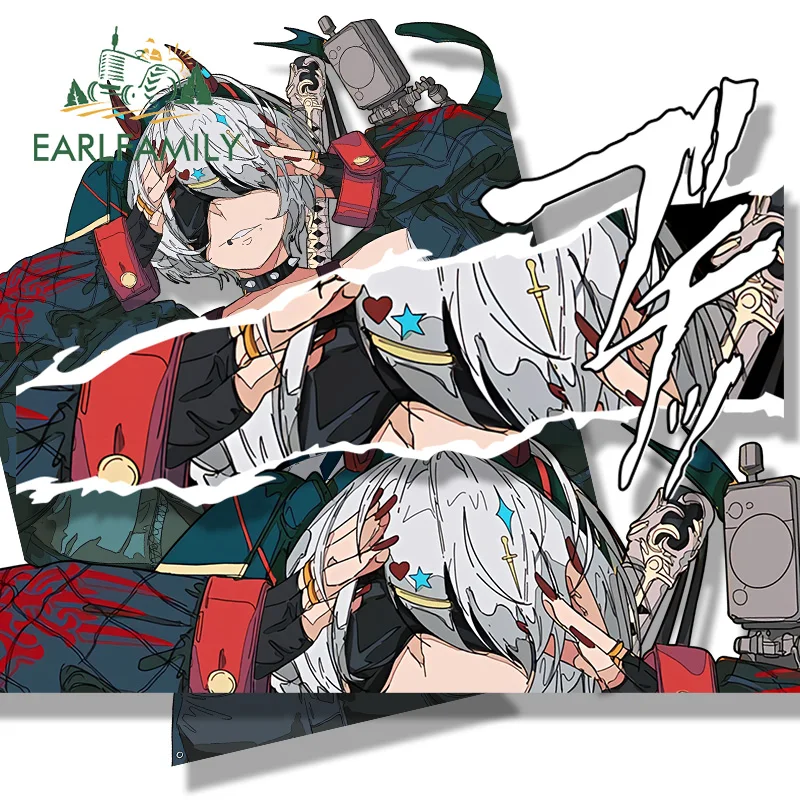 

EARLFAMILY панк демон 2B Fanart Автомобильная наклейка Nier Automata Chibi с большой головой наклейка Waifu Slap наклейки граффити Peeker Стайлинг автомобиля