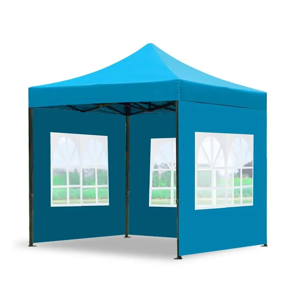 Custom Logo Waterproof Double Layer Square Steel Pop Up Event Tent Oxford Fabric Trade Show Canopy Durable Outdoor