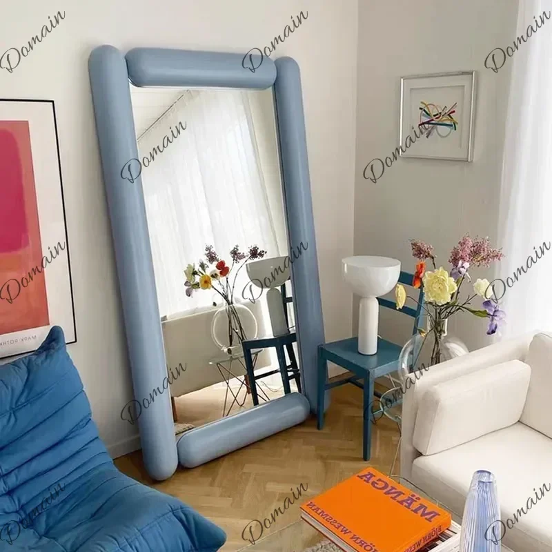 LZ Big Bed Room Mirrors Full Body Wall Sticker Nordic Princess Long Mirrors Full Body Living Room Espejos De Piso Room Decoratio
