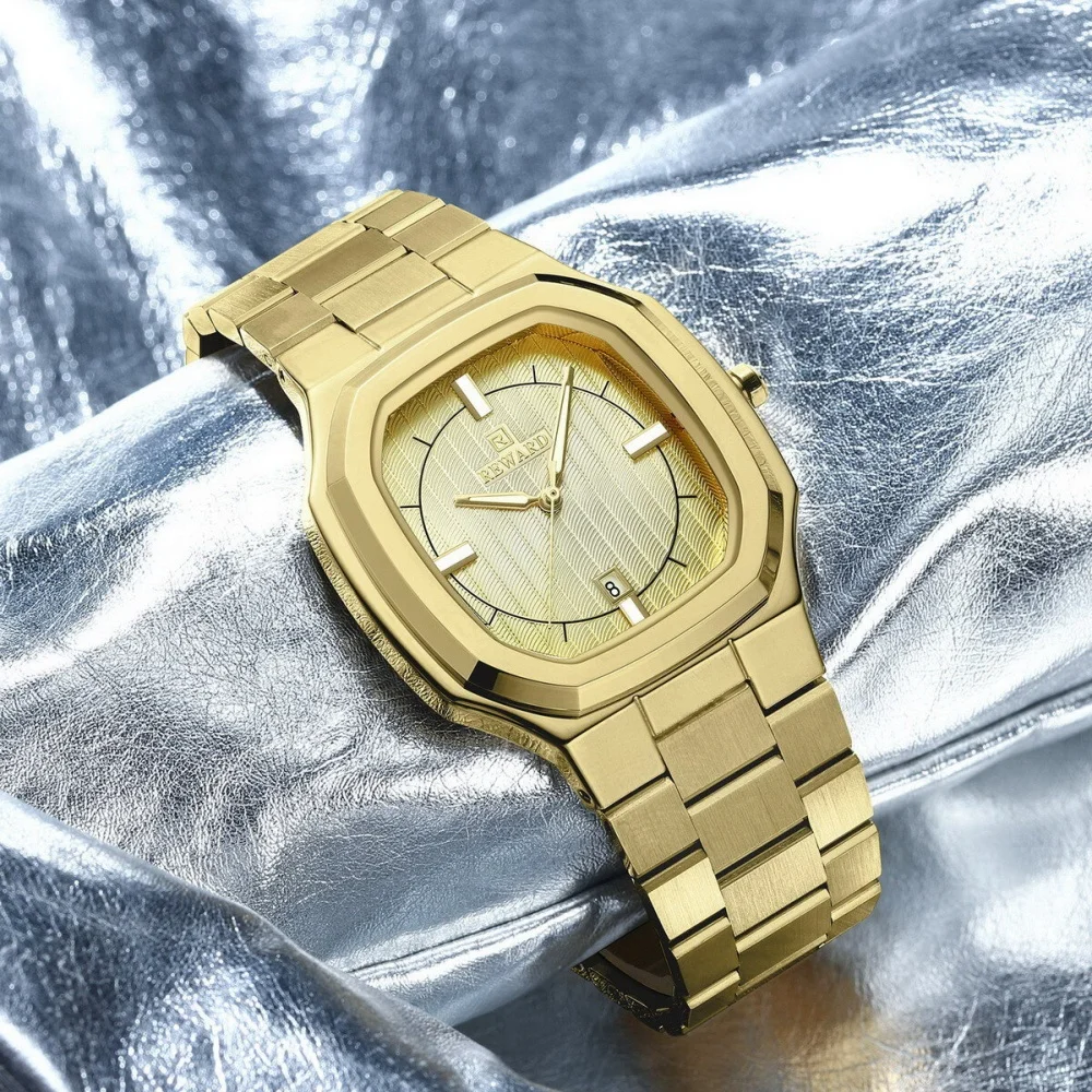 REWARD 612268 Quartz Simple Wristwatch Men's Watch Steel Strip Time Waterproof Luminous Watches Ror Men Relojes Para Hombres