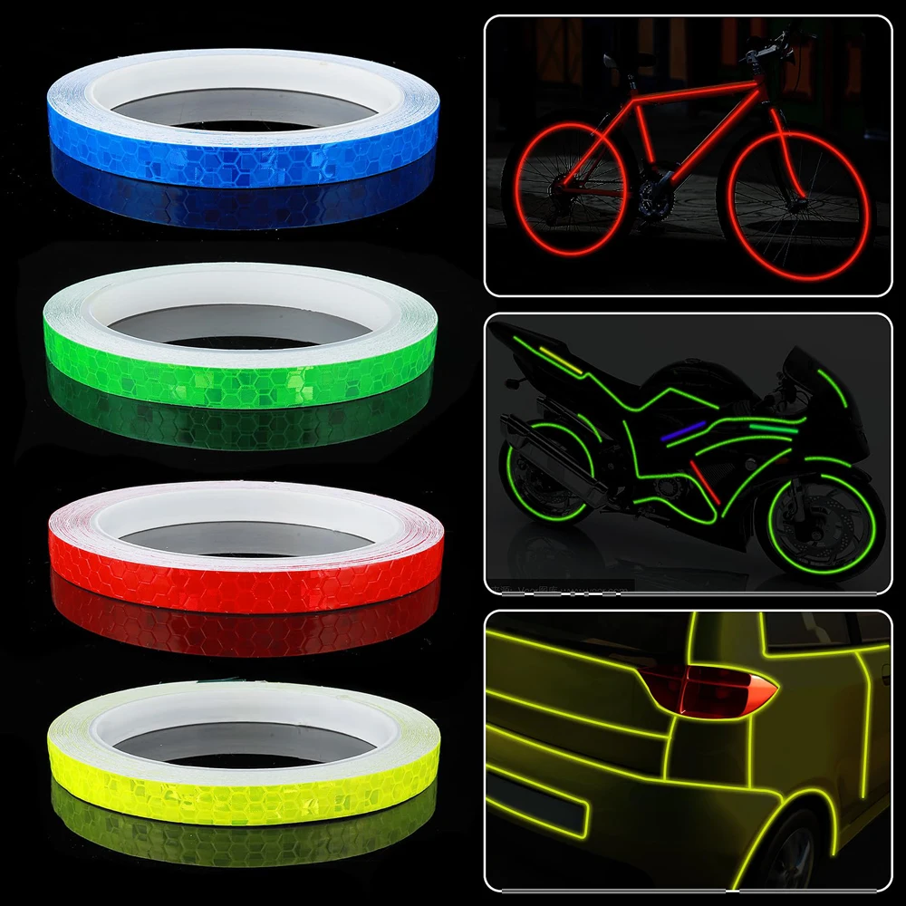 Safety Warning Lighting Sticker Waterproof Bike Reflective Adhesive Tape Stripe For Bike