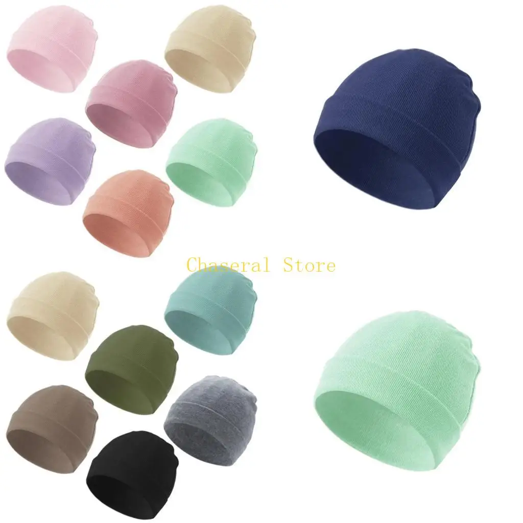 

Детские шапочки E7CE для путешествий в помещении и на открытом воздухе для младенцев 0-12 месяцев, однотонные шапки