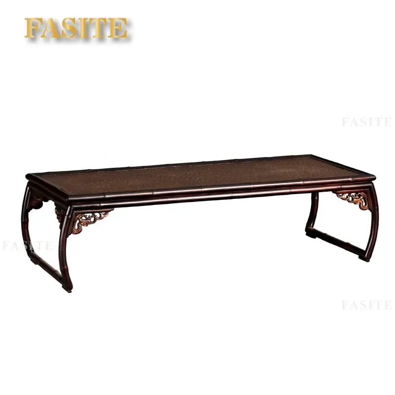 For Tatami Nanzhu Mat Small Coffee Table Chinese Style Tea Table Display Stand with Storage for Tea Set Living Room Furniture