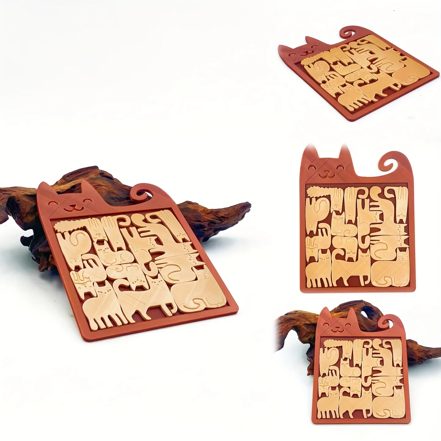 

3D Printing Cute Kitten Puzzle Decoration Irregular Puzzle Brain Burning Challenge Suitable for Birthday Festivals Creative Gift