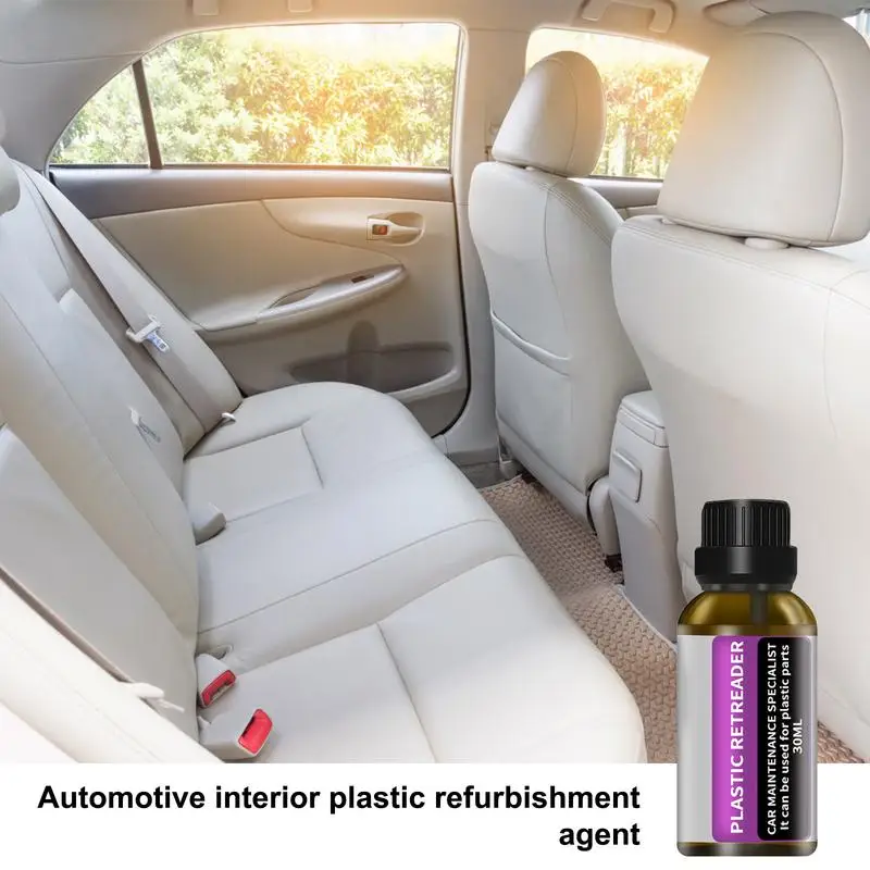 Agente di rinnovamento del rivestimento dell'auto 30ml agente di lucidatura per interni auto liquido per lucidatura a cera per auto efficace agente di riparazione del cruscotto per camion