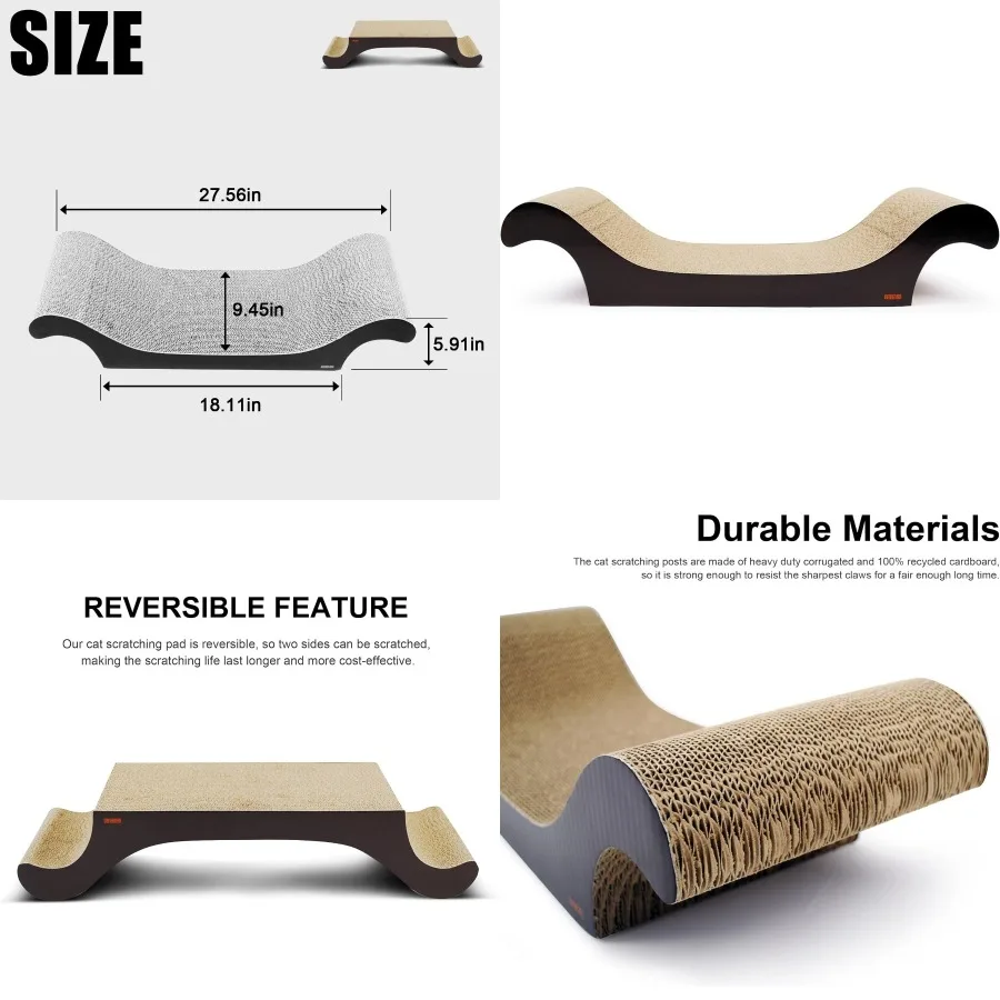 

Когтеточка для кошек, гофрированная картонная когтеточка для кошек, гостиная для домашних кошек, прочная когтеточка для кошек, двусторонняя с кошачьим мячом