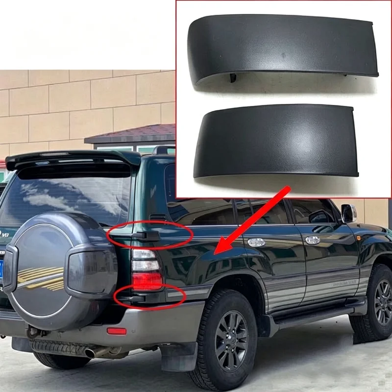 リアスペアタイヤキャリアヒンジトリムカバートヨタランドクルーザー-lc100-4500-4700-1998-2007-ホイールブラケットフット装飾カバー