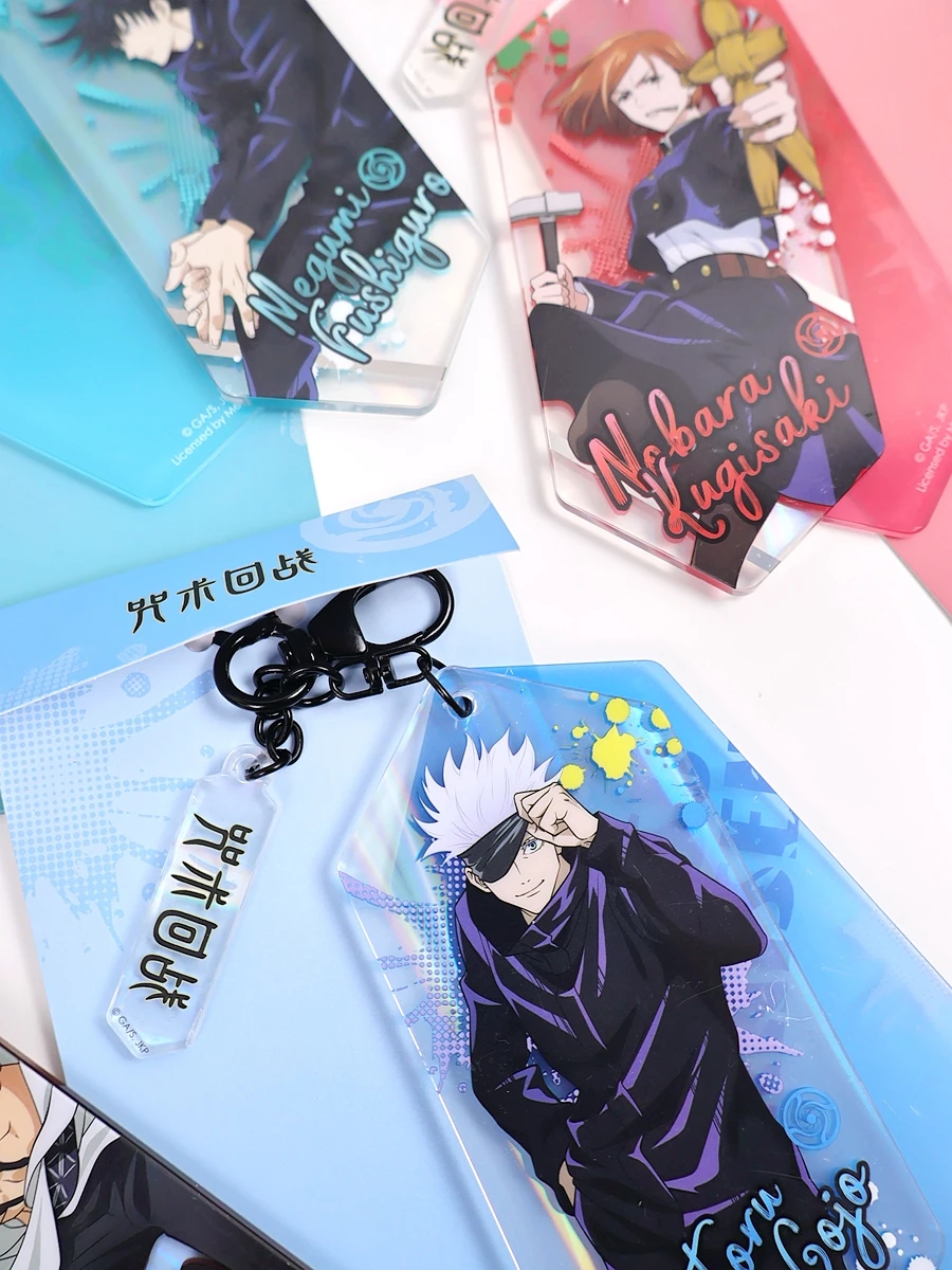 Anime Jujutsu Kaisen Ryomen Sukuna Fushiguro Megumi Cosplay Double-deck Keychain Cartoon Keyring Pendant Charm Xmas Gift