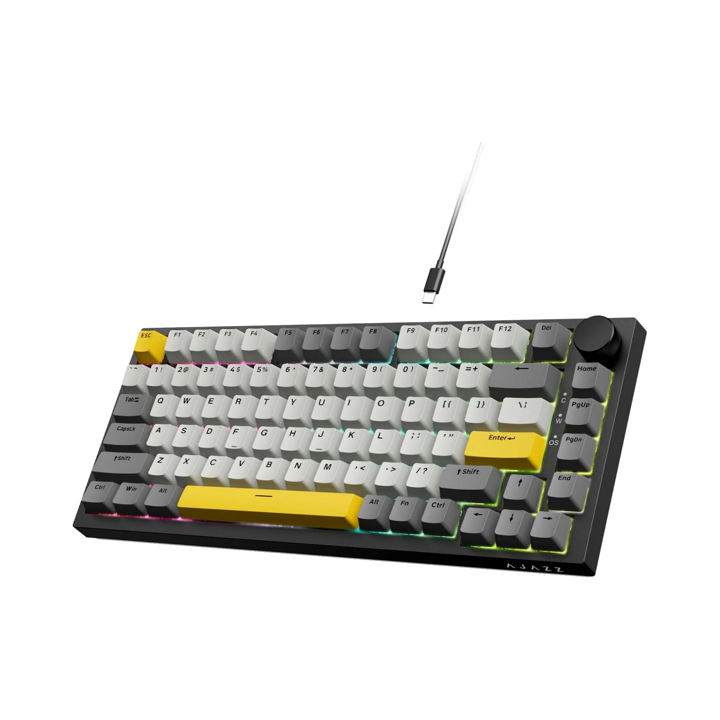 MAMBASNAKE x AJAZZ AK820 Wired Mechanical Keyboard,Full-key Hot-Swappable Gasket Mount Gaming keyboard