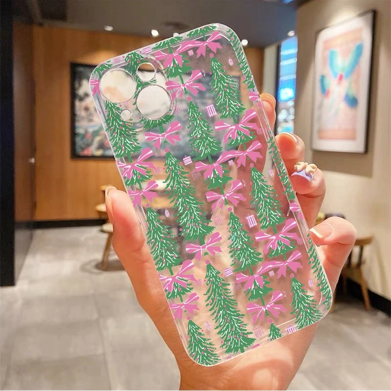 Telefoon Geval Voor Honor 400 Pro 200 Magic 7 6 5 4 Lite X9C X9 X9B X9A X8 X8B X8C X7A X7B X6 X6B X5 Met Kerstbomen Print Cover