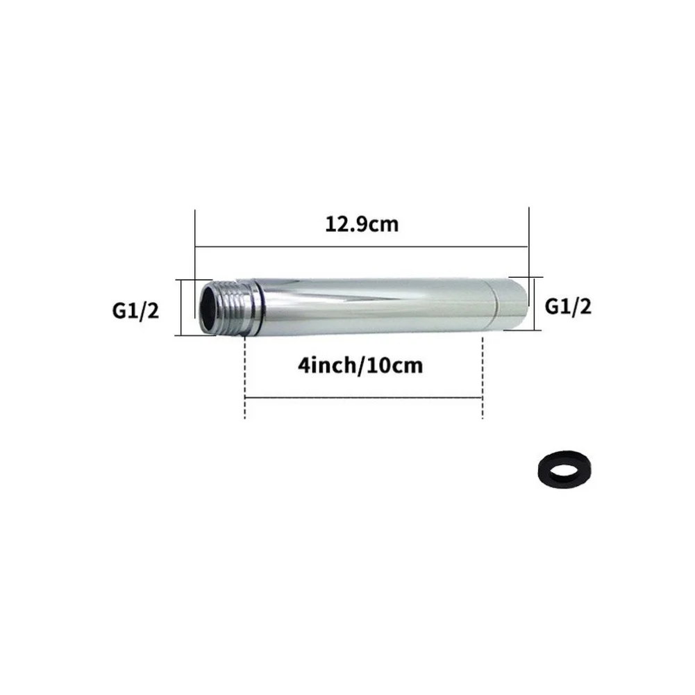 Shower Head Extension Arm Constructed from Stainless Steel with G1/2 Threading for Compatibility Common Fixtures