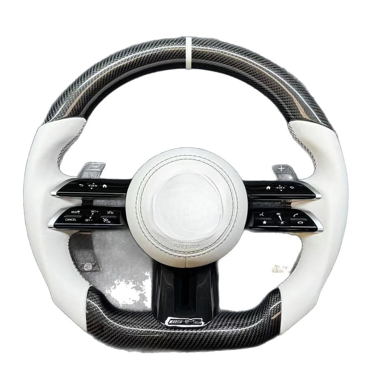 

Applicable to Mercedes-Benz modified new dragonfly steering wheel flat-bottomed sports assembly, upgraded cross-border supply fo