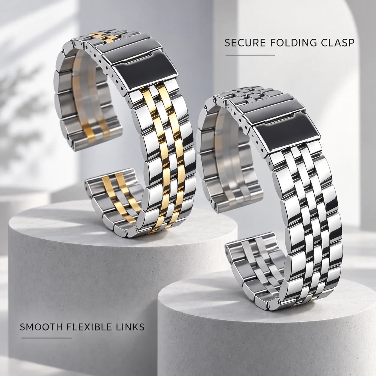 18mm 20mm 22mm 24mm For Timing Super Ocean Avenger NAVITIMER Watchband Silver Gold Stainless Steel Wristband Accessories