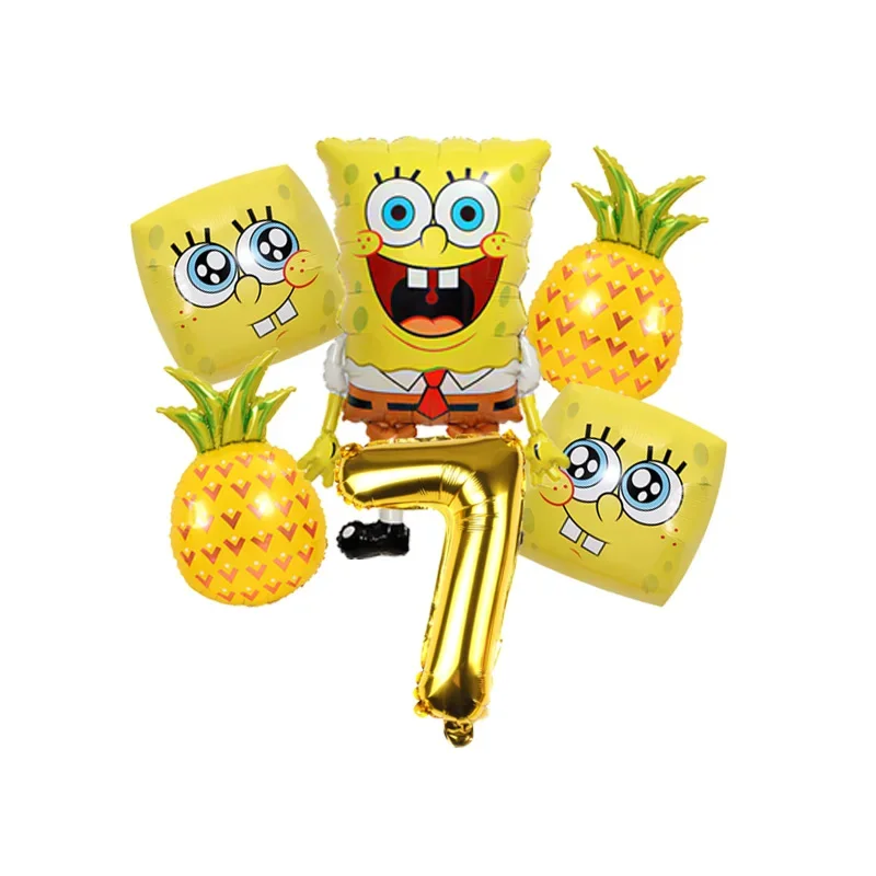 SpongeBob Schwammkopf Luftballons Party-Dekoration Zubehör für Cartoon-Themen Geburtstagsfeier Feiertagsfeier Familientreffen Kinder – Detail 7