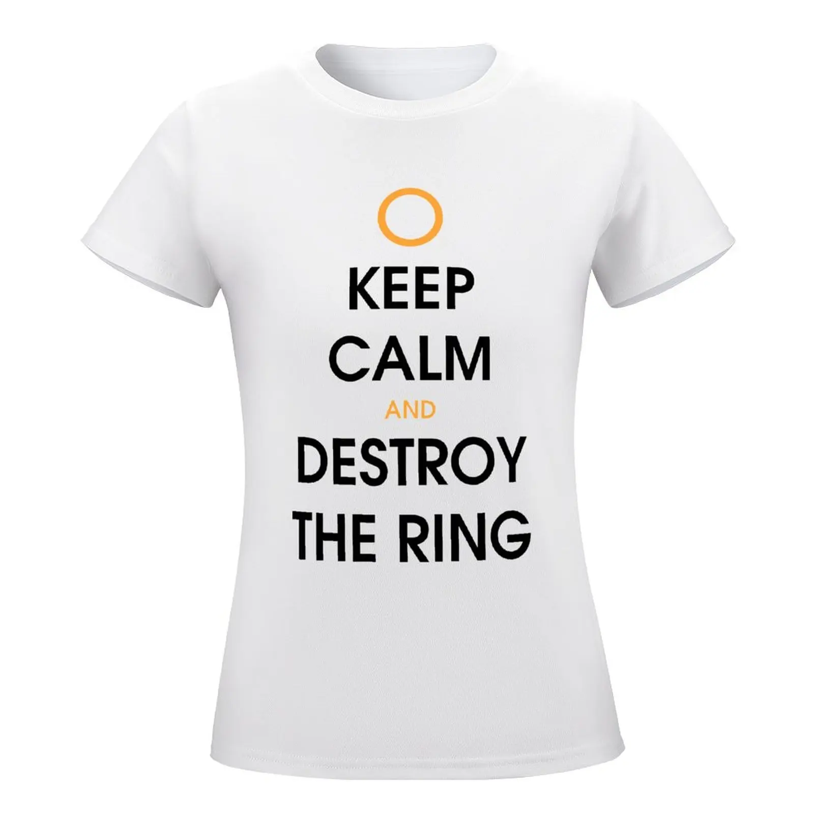 Keep Calm And Destroy The Ring Fitted 100% Cotton Movement Top Tee Creative  Home  High Grade Eur Size