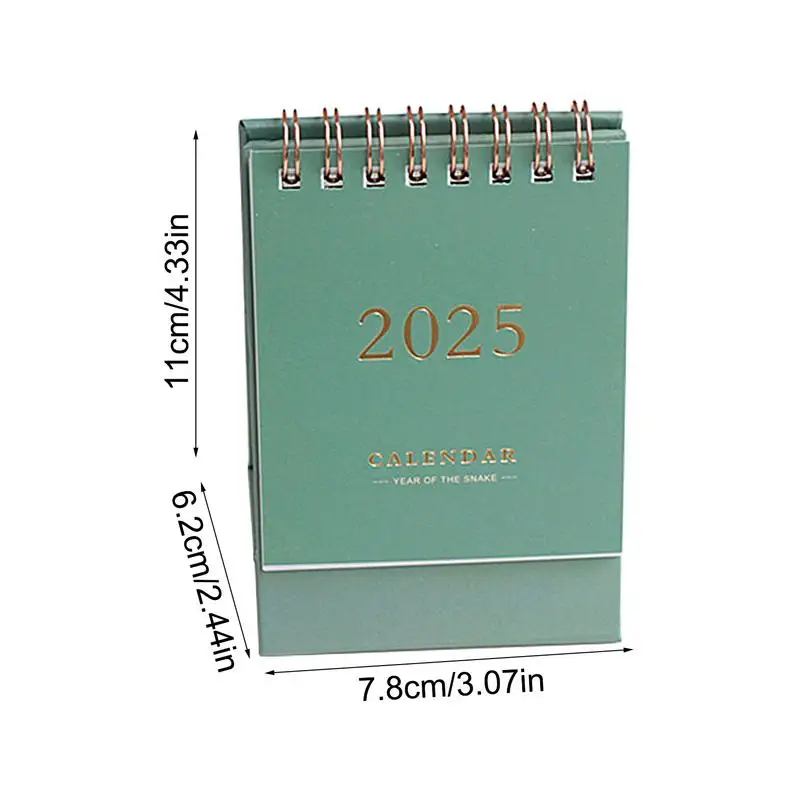 Mini Calendario de escritorio pequeño Simple, calendario portátil de bolsillo, calendario de Plan, decoración de escritorio, 2024-2025