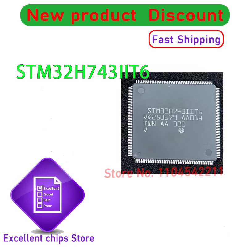 

(5-10piece) 100% New STM32H743IIT6 STM32H743 QFP176 Chipset