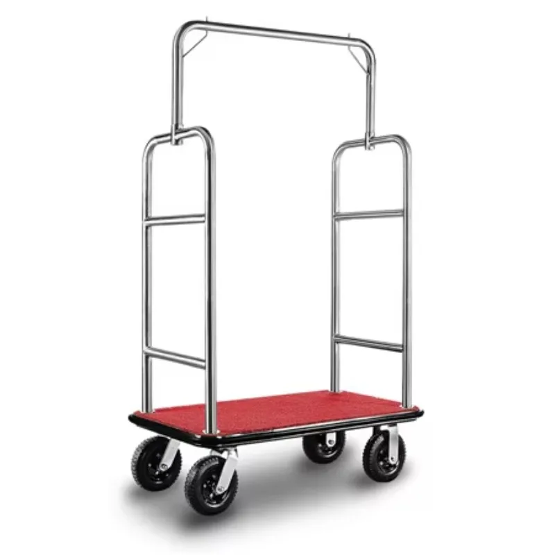Titanium stainless steel porter trolley hotel luggage cart